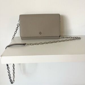 Tory Burch Chain Beige Crossbody Bag